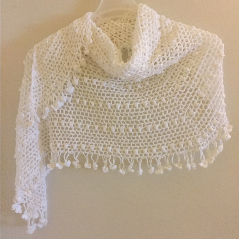 Hand knitted shawl